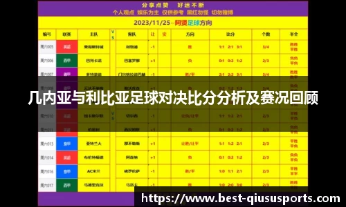 几内亚与利比亚足球对决比分分析及赛况回顾